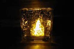 Square Glass Candle Holder – Clear