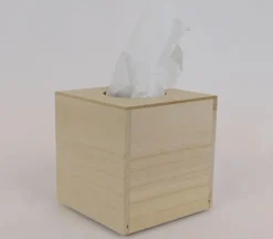 SQUARE Wood Tissue Box – FIT TISSUE BOX SMALLER THAN 5X5 – BOX SIZE IS 5X5