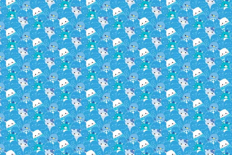 Squishmallows Cows and Bees Allover in Pink