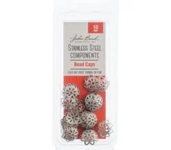 Stainless Steel 10mm Bead Cap – 24 Piece