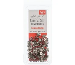 Stainless Steel 6×4.5mm Earring Clutch – 50 Piece