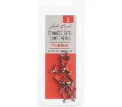 Stainless Steel 9mm Pinch Bail – 12 pcs