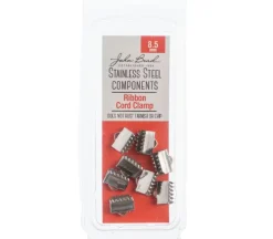 Stainless Steel 8.5mm Ribbon/Cord Clamp – 8 pcs