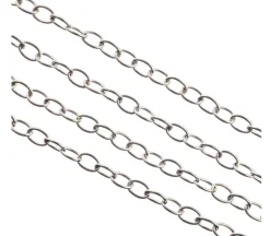 Stainless Steel Rolo Chain 1m with 3.7mm x 2.4mm Links