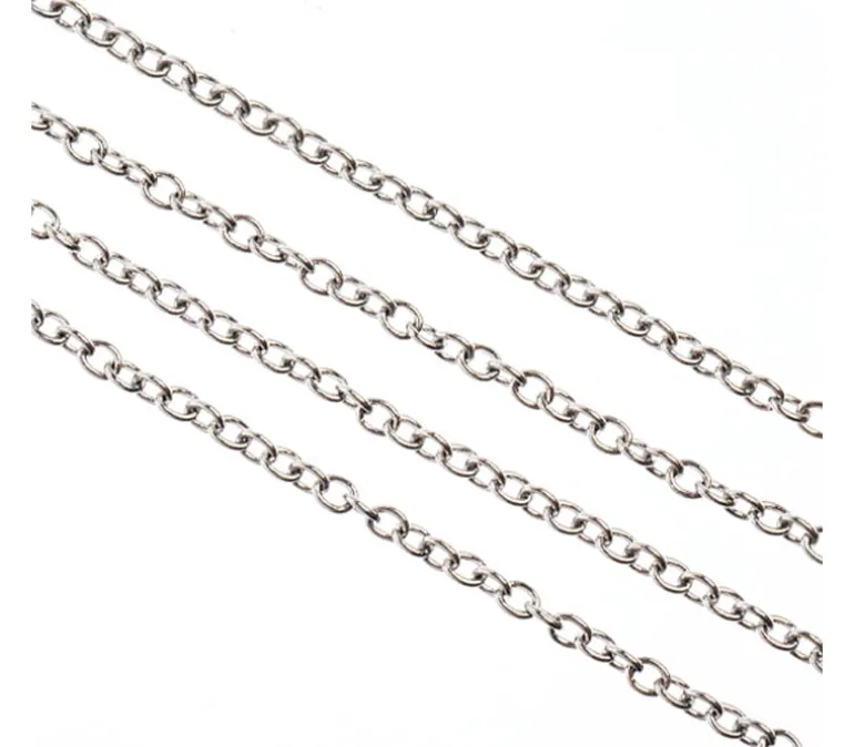 Stainless Steel Rolo Chain 1m With 2mm x 1.5 mm Links