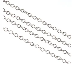 Stainless Steel Rolo Chain 1m With 1.5mm x 1.2 mm Links