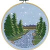 Starry Night Cross Stitch Kit with 6-inch Hoop #7072