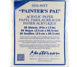 Sta-Wet Painters Pal Acrylic Film – 9-inch x 12-inch – 30 Piece