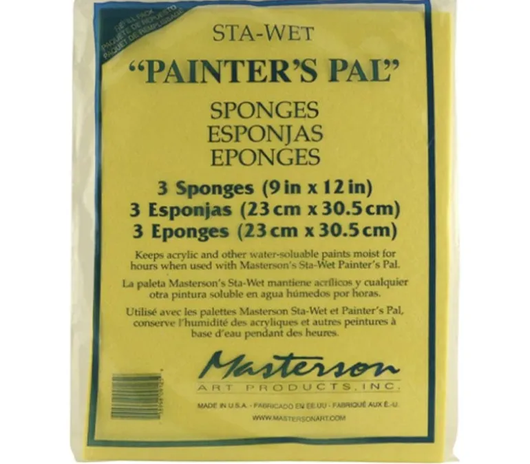 Sta-Wet Painters Pal Sponge – 9-inch x 12-inch – 3 Piece