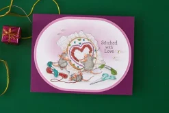 Stitched with Love Cling Rubber Stamps