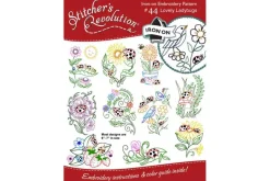 Stitcher’s Revolution Flowers & Butterflies Embroidery Transfer