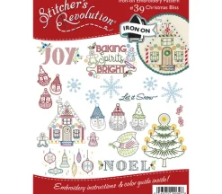 Stitcher’s Revolution Iron On Embroidery Transfer – Christmas Bliss