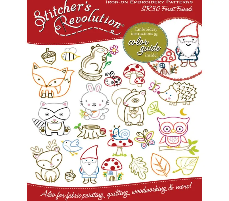 Stitcher’s Revolution Lovely Ladybugs Embroidery Transfer Pattern