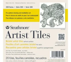 Strathmore Artist Tiles – Bristol Vellum – 6-inch x 6-inch – 20 Tiles