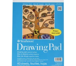 Strathmore 100 Series Drawing Pad – 9-inch x 12-inch – Tape Bound – 40 Sheets