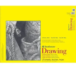 Strathmore 300 Series 70# Drawing Pad – 18-inch x 24-inch – Tape Bound – 25 Sheets