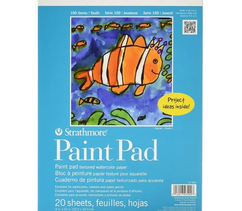 Strathmore 100 Series Paint Pad – 9-inch x 12-inch – Tape Bound – 20 Sheets