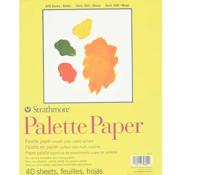 Strathmore 300 Series 41# Paper Palette Pad – 9-inch x 12-inch – Tape Bound – 40 Sheets