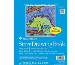 Strathmore 100 Series Story Drawing Pad – 8-1/2-inch x 11-inch – Wire Bound – 30 Sheets
