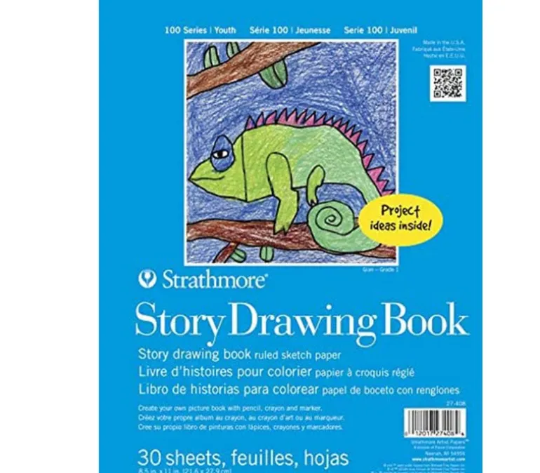 Strathmore 100 Series Story Drawing Pad – 8-1/2-inch x 11-inch – Wire Bound – 30 Sheets