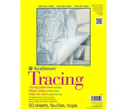 Strathmore 300 Series 25# Tracing Pad – 9-inch x 12-inch – Tape Bound – 50 Sheets