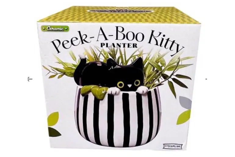Streamline Peek A Boo Kitty Planter