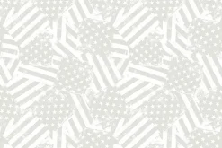 Strength and Honor White on White Tossed Flags