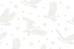 Strength and Honor White on White Tossed Flags