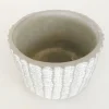 Striped Concrete Pot