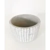 Striped Concrete Pot