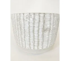 Striped Concrete Pot