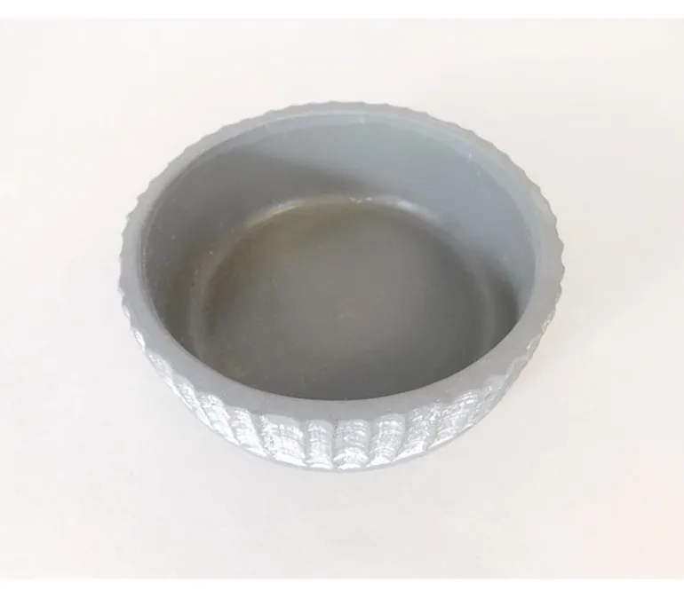 Striped Shallow Bowl Vase Pot