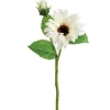 14″ Sunflower Spray, White