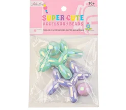 Super Cute Acrylic Animal Beads – Purple and Blue
