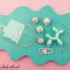 Super Cute Acrylic Animal Beads – Green and Pink