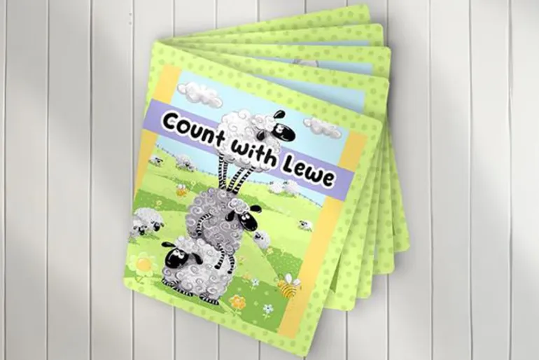 SusyBee Barnyard Blues Soft Book Fabric Panel 36-in by 44-in