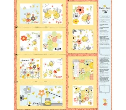 SusyBee Sweet Bees Soft Book Panel 36-inches by 44-inches