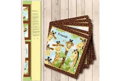SusyBee Zoe the Giraffe Soft Book Fabric Panel 36-in by 44-in