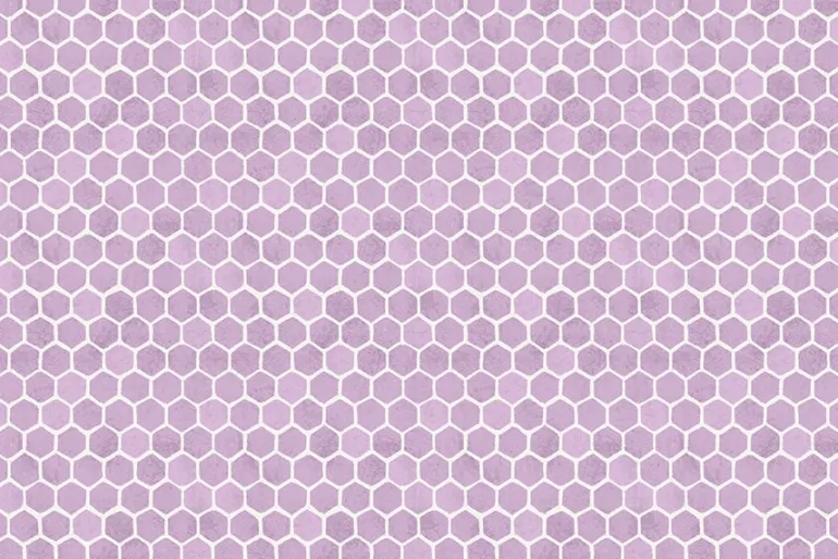 Sweet Honeybee Honeycomb Texture in Purple
