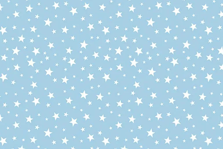Sweet Little Lamb Little White Stars on Blue