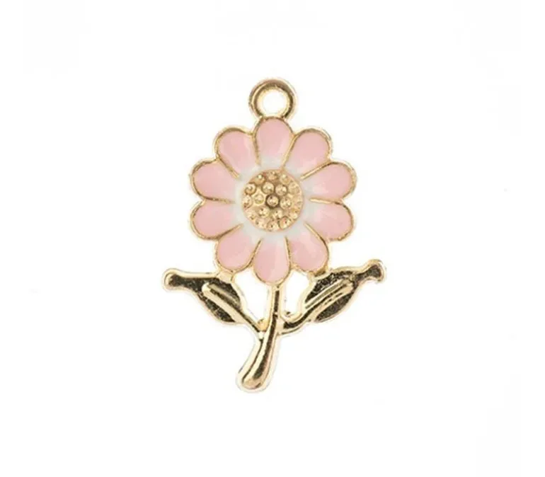 Sweet & Petite Charms – Purple Flower – 4 Charms