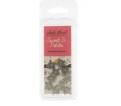 Sweet & Petite Charms – Small White Flower – 10 Charms
