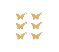 Sweet & Petite Charms – Small White Butterfly – 10 Charms