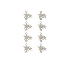 Sweet & Petite Charms – Water Lily Silver – 10 Charms
