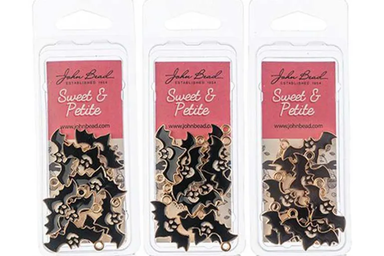 Sweet & Petite Halloween Bat Charms, 23x12mm, 10 Count