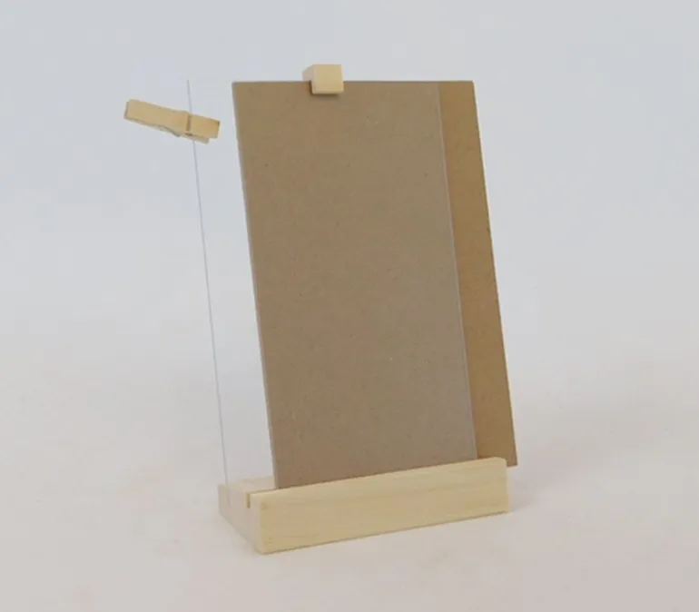 Tabletop Wood Stand with Acrylic Frame