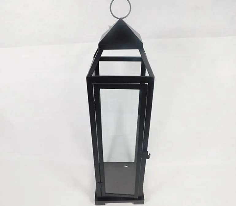 Tall Black Metal Lantern