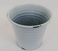 Tall Metal Bucket – Spring White