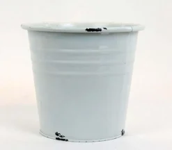 Tall Metal Bucket – Spring White