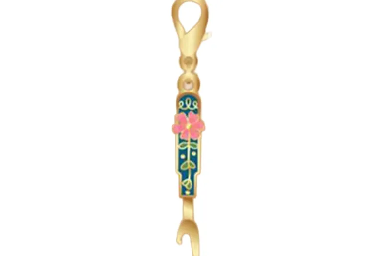 Tape Measure Quilting Enamel Zipper Pull Charm